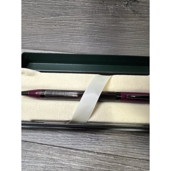 #312-6 BRAND NEW VINTAGE (1996) CROSS METROPOLIS PLUM/BLACK BALLPOINT PEN USA - Picture 3 of 9